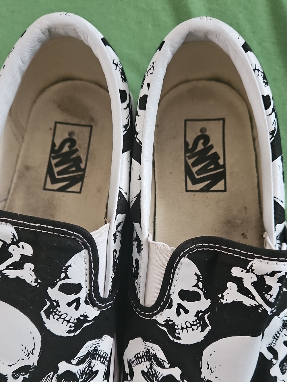 Black & White Skull Slip-On Sneakers - Picture 2 of 6